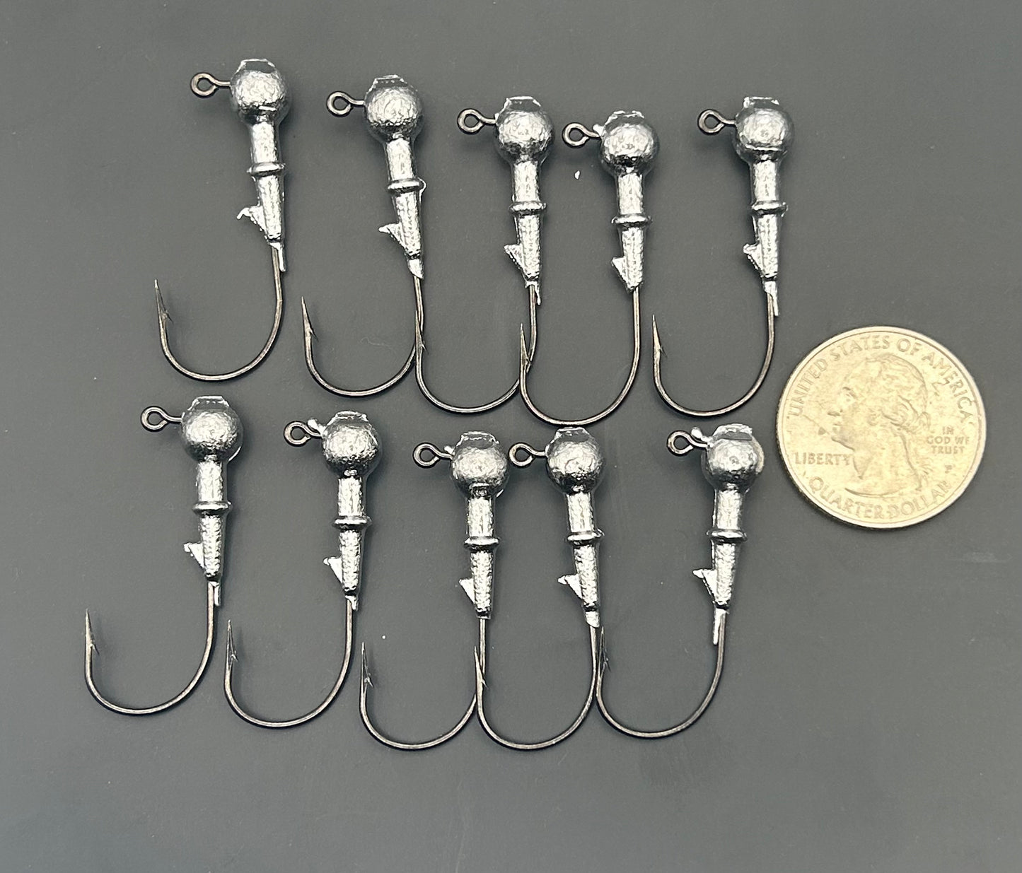 25 Ct. Of 1/32, 1/16, 1/8, and 3/8 oz Jig Heads